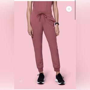 Mandala 9 pocket jogger scrubs - mauve